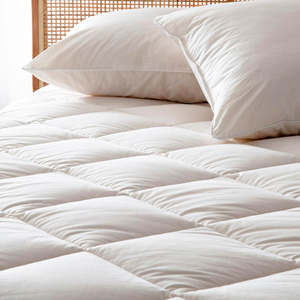 350gsm Australian Wool Mattress Topper Machine Washable Ecodownunder