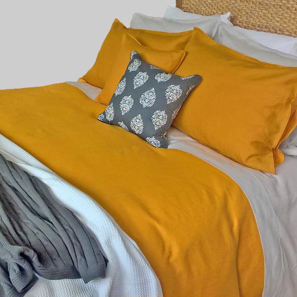 SALE Double Bed Linen Quilt Covers Ochre Ecodownunder Australia