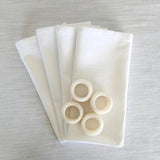 Organic Cotton Table Napkins White Set of 4 (8657959977213)