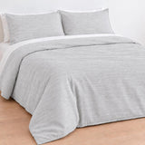 Chambray Organic Cotton Quilt Cover Set - Cloud Grey