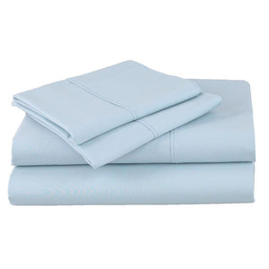 Signature Eco Cotton Sheet Set Double in Cool Blue (8102062457085) (8102062653693)