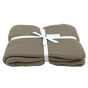 Eden Organic Cotton Knit Throw Mushroom Grey (8061952950525)