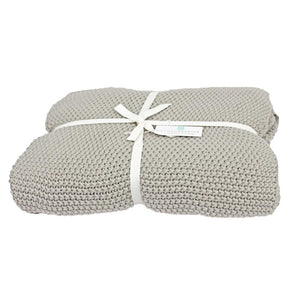 Eden Organic Cotton Knit Throw Blue (8061951901949) (8870001574141) (8870001836285)