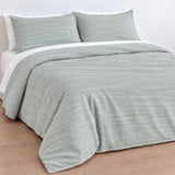 Chambray Organic Cotton Quilt Cover Set - Eucalyptus