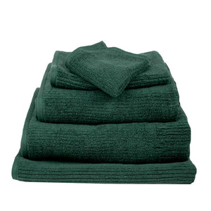 Forest Green Ribbed Bath Towel range made from Organic cotton (7840580337917)