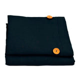 Ink Blue Linen Pillowcases in pairs | fits a standard size pillow |  finisihed with a 1cm tairloed edge and coconut buttons | Ecodownunder (7827897483517) (8285570466045) (8285572858109)