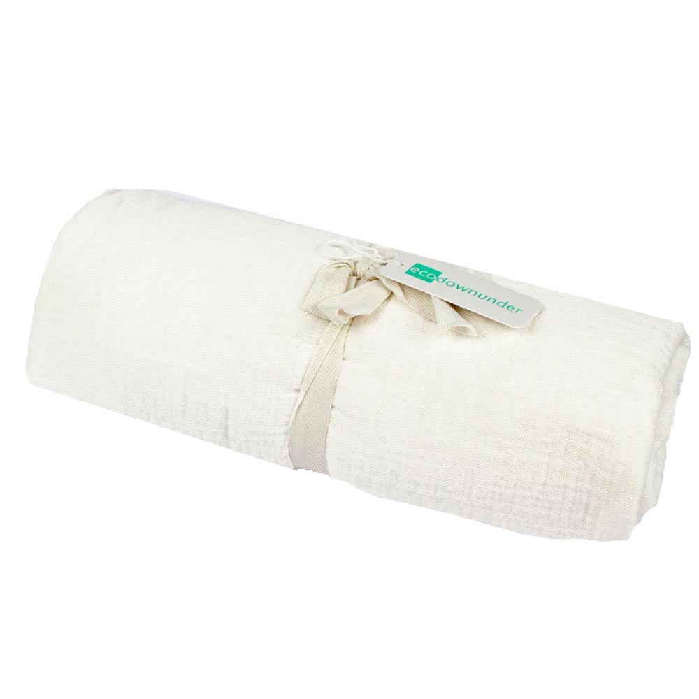 Matelasse Organic Cotton Throw White Ecodownunder