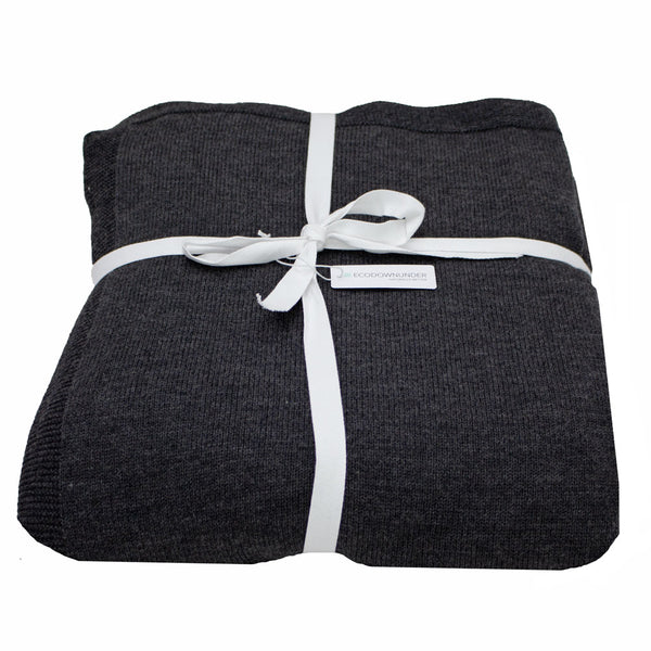 Australian Merino Wool Blanket Grey Ecodownunder