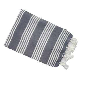 Turkish Style Towel Classic Stripe Midnight (8738343387389) (8738928132349) (8738928197885)