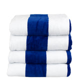 Navy and White Stiped Beach Towel or Pool Towel | Ecodownunder