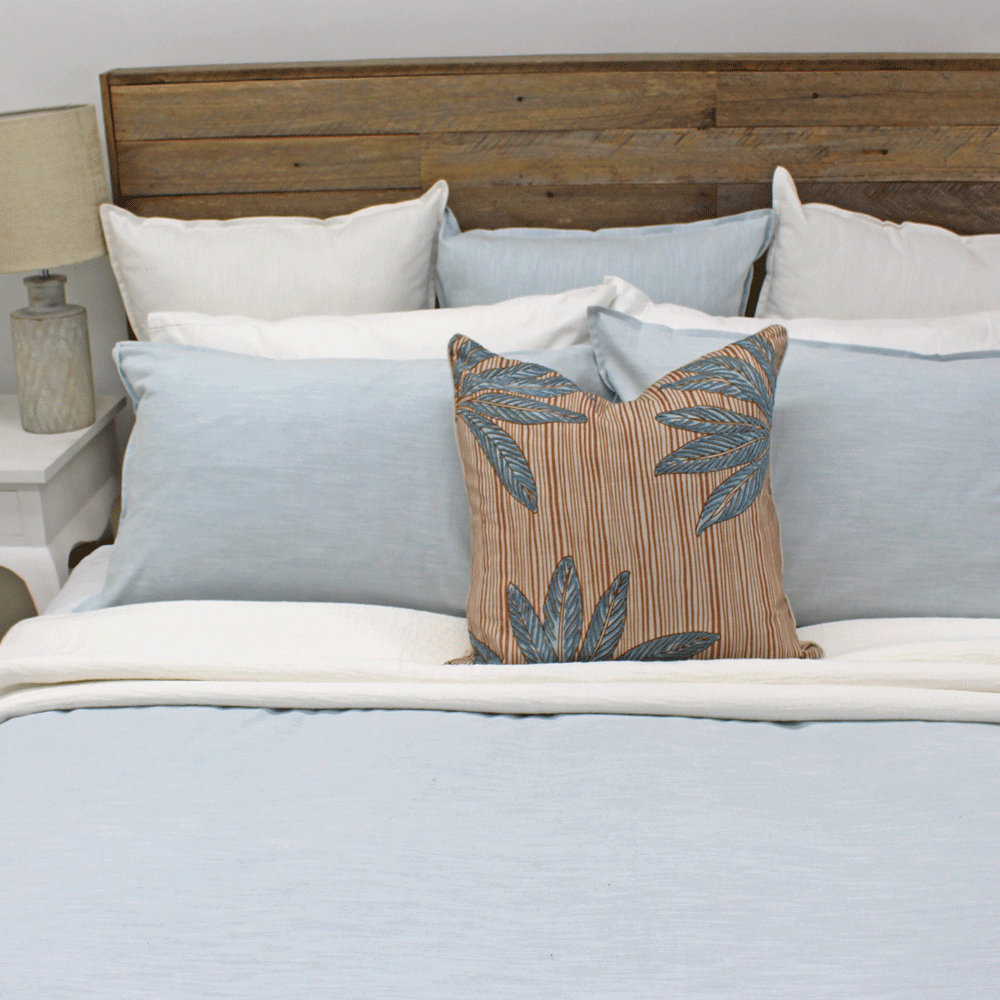 Organic Cotton Quilt Cover Set Sky Blue Ecodownunder Australia