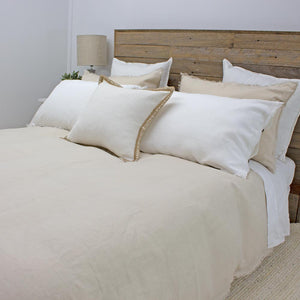 Linen Frayed Quilt Cover Set incl Pillowcases (8152531632381)
