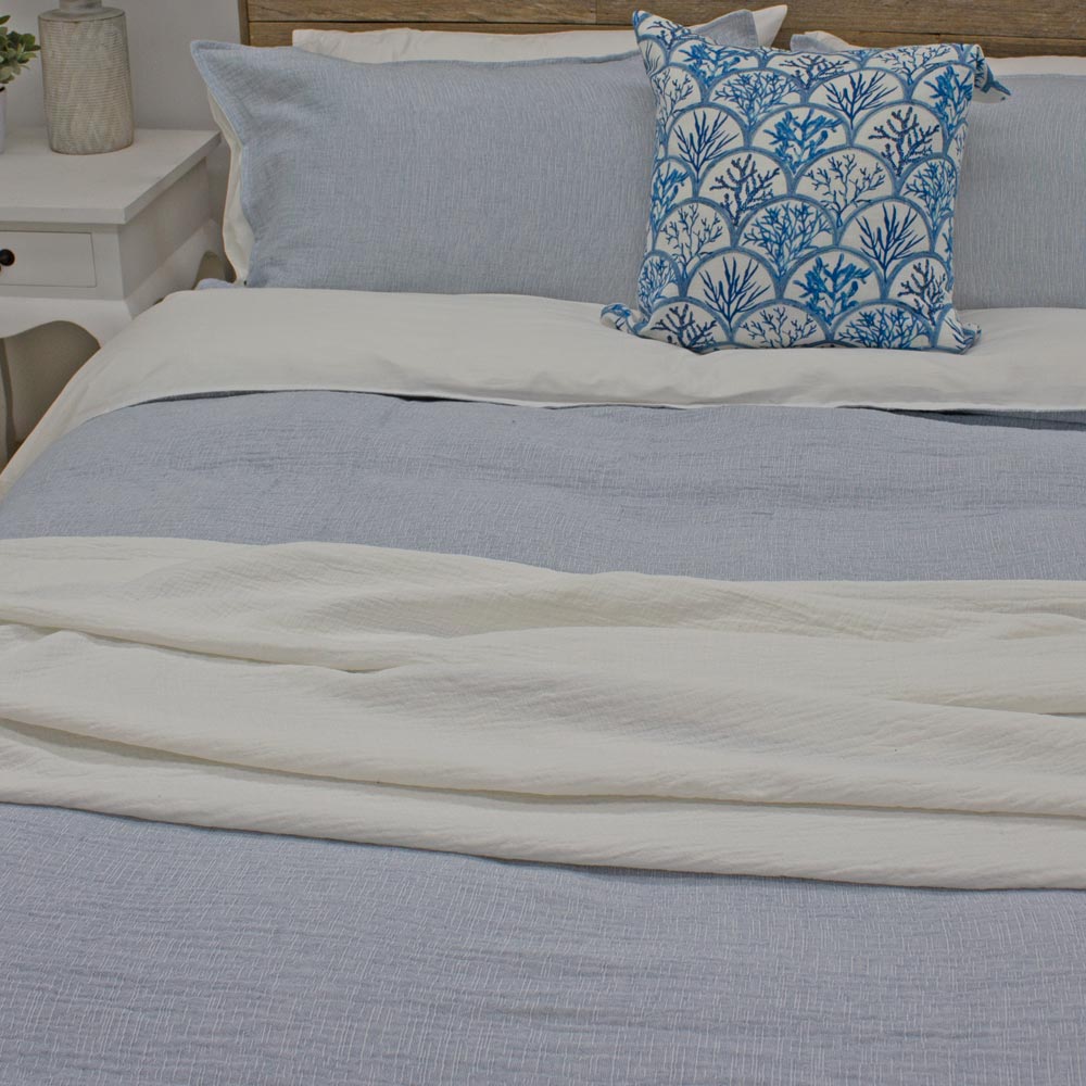 Matelasse Organic Cotton Throw White Ecodownunder