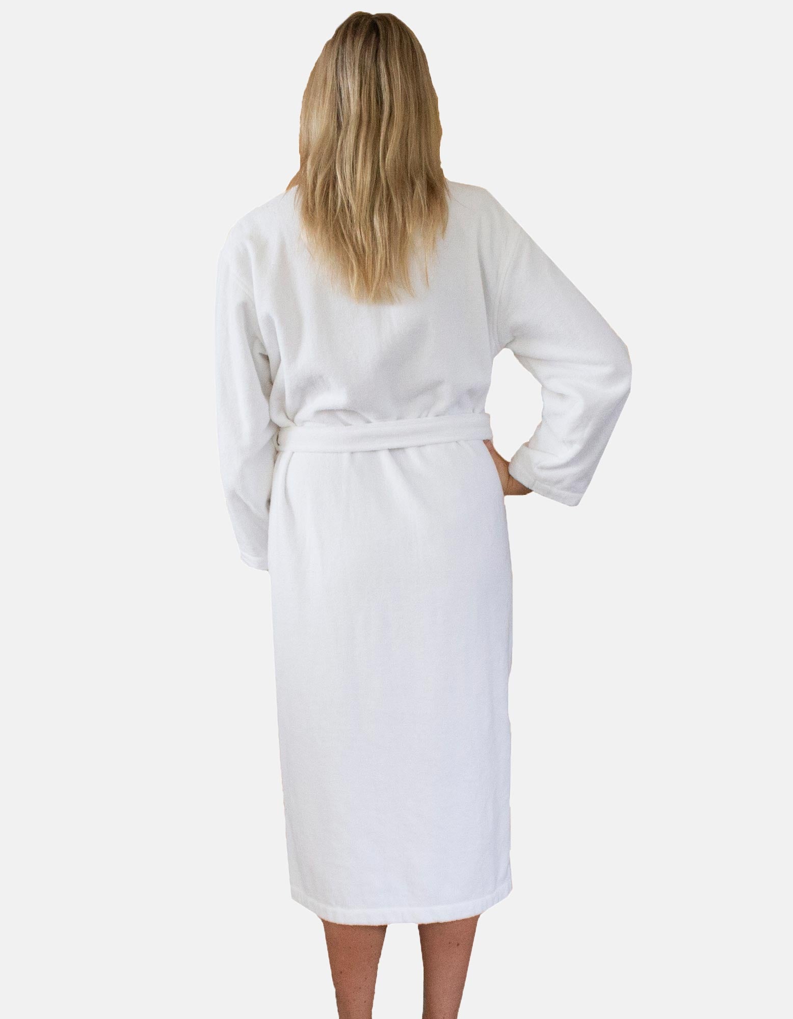 Bath Robe Back White Organic Cotton Bath Robe | Ecodownunder