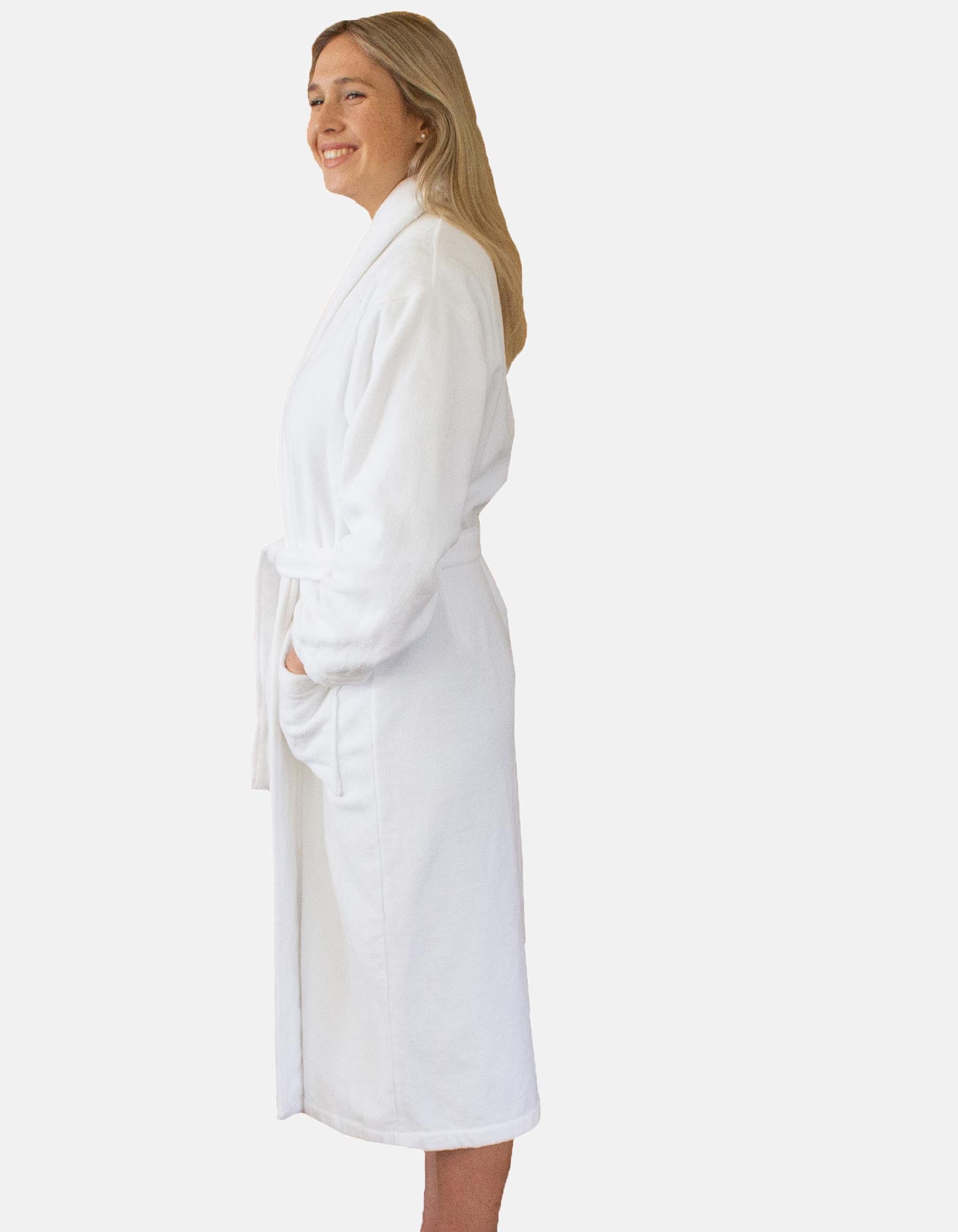 White Organic Cotton Bath Robe Ecodownunder