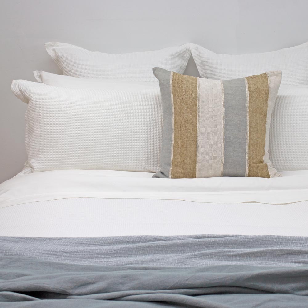 Accessorize Waffle Slate Cotton Blend Quilt Cover Set Queen