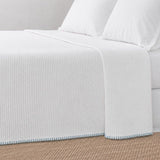 Coverlet - Waffle Organic Cotton White -Trim