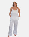 White Linen Lounge Pants (8195467280637)