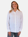 Women's White Linen Shirt (8198345654525)