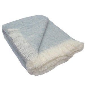 Ice Blue Soft Brushed Alpaca Throw made from Australian Alpaca and Spun in New Zealand | Ecodownunder (4521342861411)
