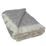 Soft mottled grey Brushed Alpaca Throw made from Australian Alpaca and Spun in New Zealand | Ecodownunder (4539049246819)