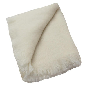 Cream Soft Brushed Alpaca Throw made from Australian Alpaca and Spun in New Zealand | Ecodownunder (4640611467363)