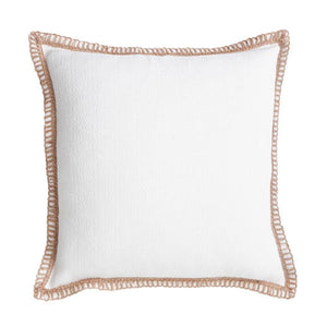 Spindrift Cream/Off White Cotton Cushion Cover is made from 100% cotton and finished a rope stitch edge.  the cover is 50x50cm | Ecodownunder (6912663748804)