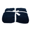 Dark Blue Hunter Organic Cotton Throw.  This is a knitted throw and measures 125 x 150 cm | Ecodownunder (7710899142909)