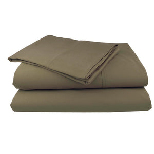 Khaki Single Bed Size Sheet Set  made from 100% eco cotton | Ecodownunder Australia (7676765241597) (8028243493117)