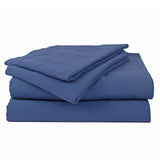 Linen Cotton Blended Sheet Set Blue (7926519300349)