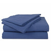 Linen Cotton Blended Sheet Set Blue (7926519300349) (7934411047165)