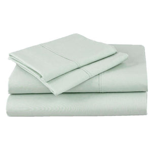 Pale Green Queen Bed Size Cotton Sheet Sets.  Available in a 37cm wall or 50cm deep wall | Ecodownunder Australia (7699498795261) (8021121794301)
