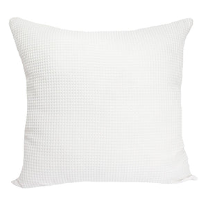 White Organic Cotton Waffle Cushion Cover (4723753091171)