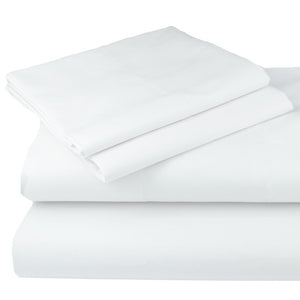 Queen Bed Egyptian Cotton Sheet Set White | Ecodownunder (7700587184381)