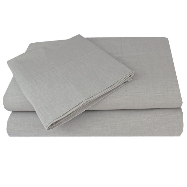 King Single Sheet Set | Grey Chambray | Ecodownunder Australia