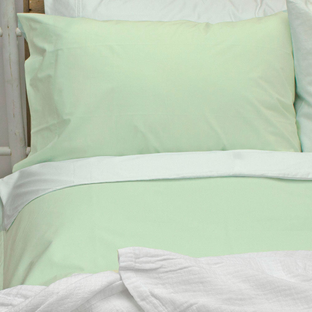 King Single Quilt Cover Light Green Ecodownunder Australia