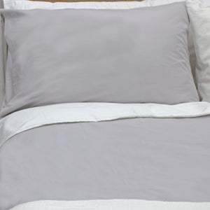 King Single Egyptian Cotton Quilt Cover Set Light Grey (7935428854013)