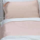 King Single Organic Cotton Quilt Cover Set Light Pink (7935413059837)