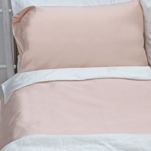 King Single Organic Cotton Quilt Cover Set Light Pink (7935413059837)